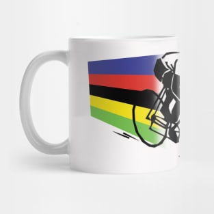 Rainbow Jersey Rider /cycling Mug